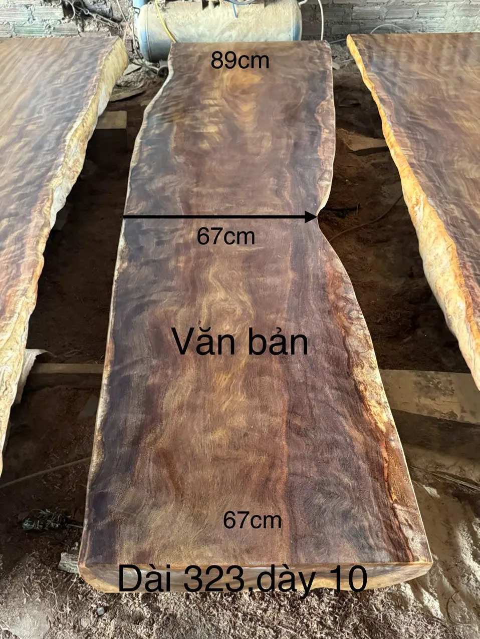 Tấm Lim Múi Khế số 12 — dài 323, rộng 67–89, dày 10 cm