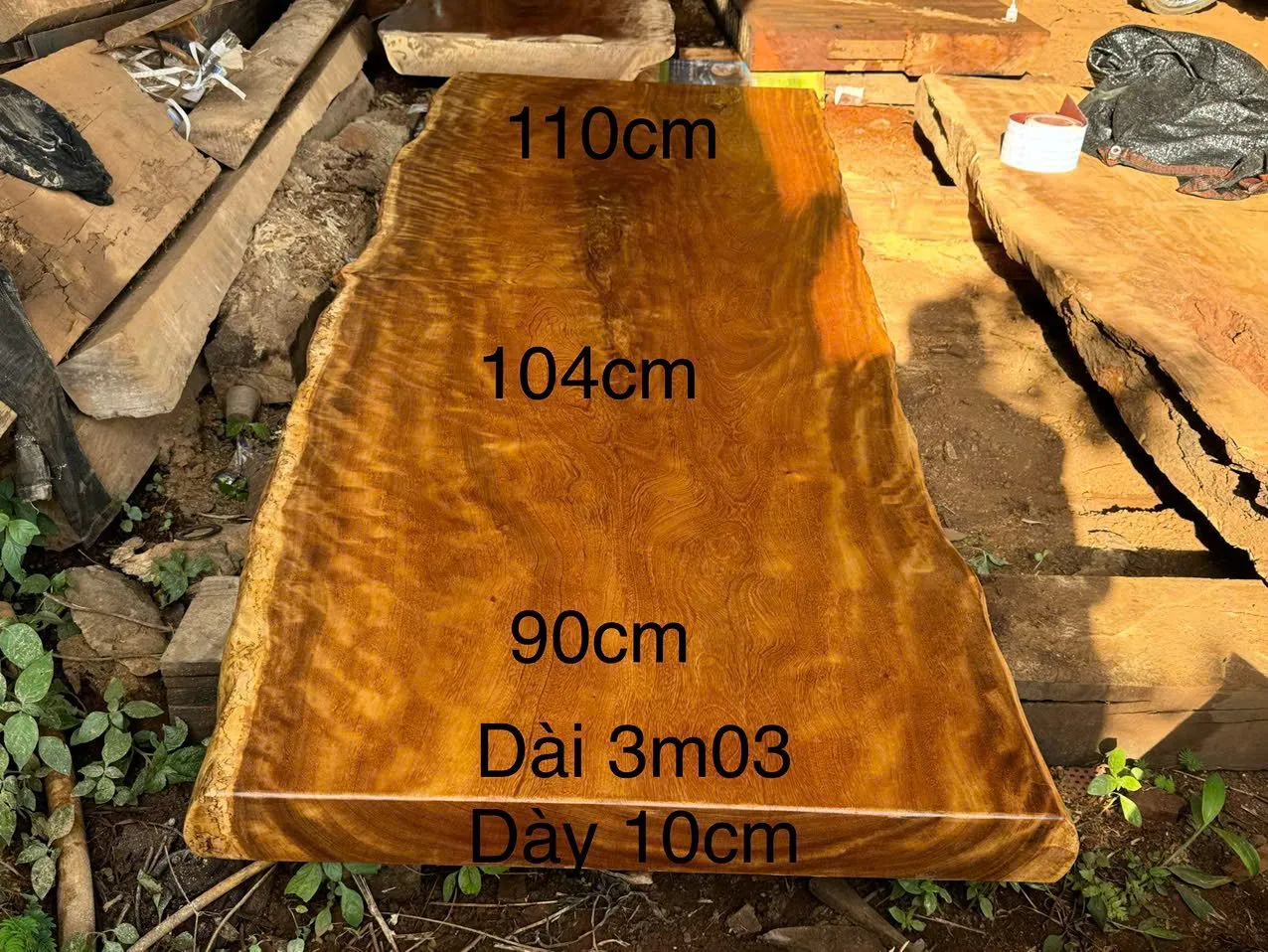 Tấm Lim Múi Khế số 17 — dài 303, rộng 90–110, dày 10 cm