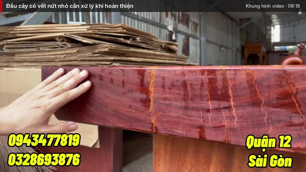 Đầu cây có vết nứt nhỏ, em Phương sẽ xử lý khi hoàn thiện