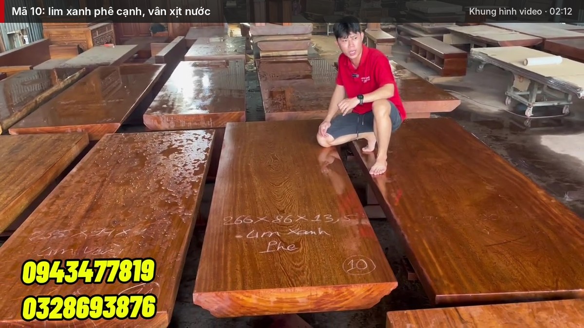 Mã 10: lim xanh phê cạnh, vân xịt nước Mã 10: lim xanh phê cạnh, vân xịt nước